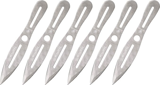 Smith &amp Wesson Bullseye Throwing Products with Full Tang Stainless Steel Design and Protective Nylon Sheaths for Recreation and Competition