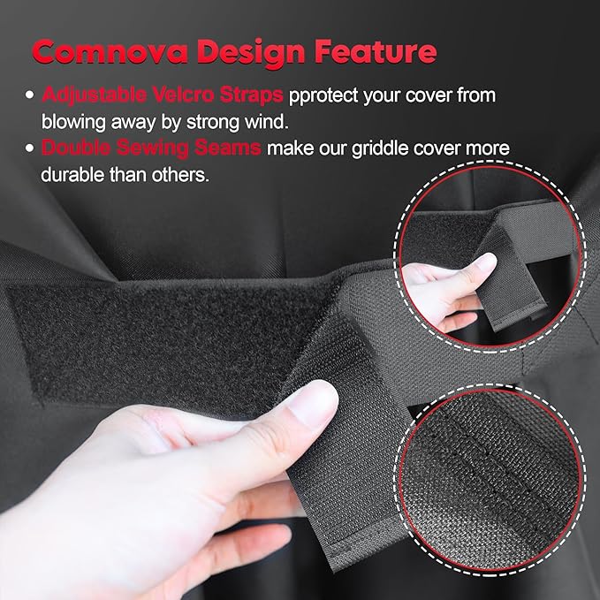 Comnova Pellet Grill Cover for Camp Chef 36 Series with Sidekick - 600D Premium Smoker Cover Waterproof Heavy Duty for Camp Chef Woodwind 36 / Pro 36 with Sidekick Sear or Sidekick Flat Top and More