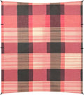 Coral Buffalo Plaid Check Tartan Scotland Stable Beach Tent UPF50 Waterproof Large Portable Sun Shelter with Sandbags &amp Sand Shovel for Camping Trips Fishing Backyard Fun or Picnics