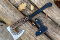 SHINY CRAFTS® Handcrafted Viking Axe – Nordic Engraved Blade with Wooden Handle Unique Gift for Men Collectors and Fantasy Enthusiasts (SCA-11)