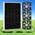 5.5 Solar Chicken Coop Fan 3 Kit 30W Solar Powered Greenhouse Fan Solar Exhaust &amp Intake Fans Outdoor Waterproof 16.7 ft Cord for Outside Shed Doghouse Ventilation Air Circulation Cooling