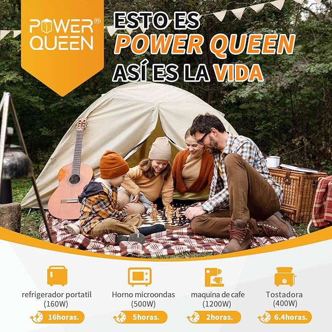 Power Queen Batería Litio 12V 200Ah PLUS Max.2560W Potencia de Salida Batería LiFePO4 Recargable con 200A BMS 15000+ Ciclos Profundos para Off-grid Energía Solar Campistas Autocaravanas RV Marina Casa