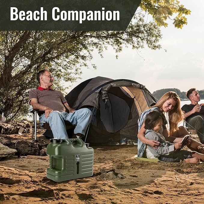 5 Gallon Camping Water Jug with Spout Portable BPA Free Water Container with Spigot for Outdoor Hiking