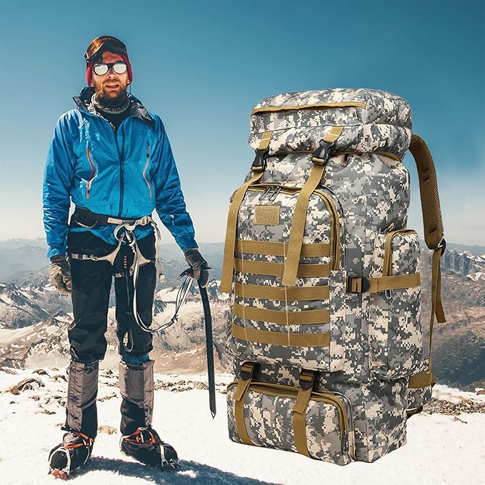 Assault Pack Rucksack – Heavy Duty Bag 600D Oxford Fabric Abrasion Tear Resistant Construction Spacious Organized Storage | Perfect for Outdoor Adventure Travel Mountaineering Field Survival