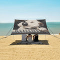 ALAZA Labrador Enjoy Music Beach Tent Sun Shelter Portable Canopy Sunshade for Outdoor Camping Picnics Backyard Fun 10x9 ft
