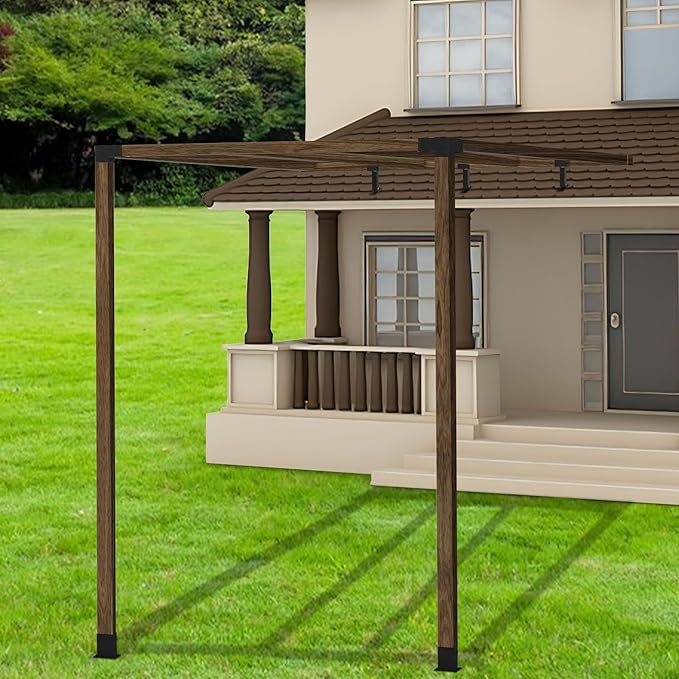JEXALINE 3Pcs Roof Riser Brackets KitPergola Roof Riser Beam BracketHeavy Duty Pergola BracketsAdjustable Saddle Roof Riser Post for Gazebo -Includes Screws