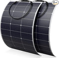Solarapex 2-Pack 100watt Flexible Solar Panel -Lightweight Mono Solar with ETFE Coating IP68 Waterproof Fiberglass Protection for 12V Battery Charging in RV Boat Marine Camping &amp Off-Grid(200