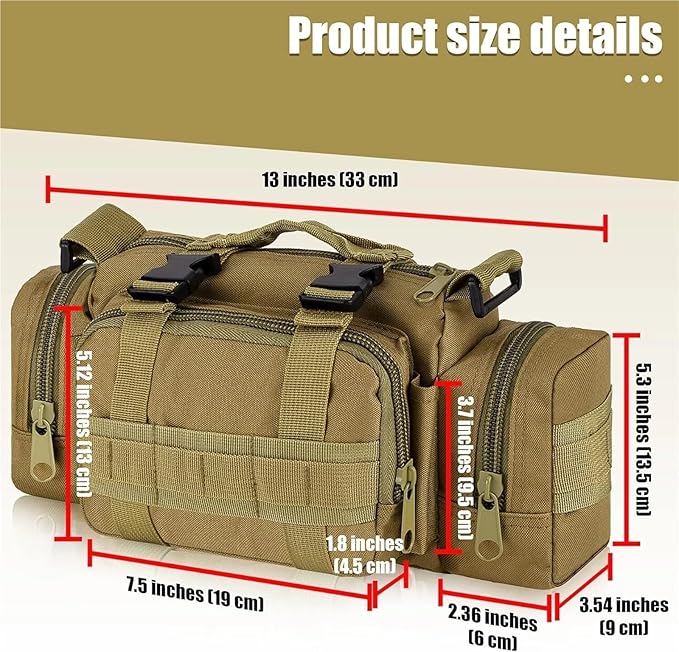 Tactical Shoulder Duffle Bag Water Resistant Deployment Bag Molle Utility Pouch