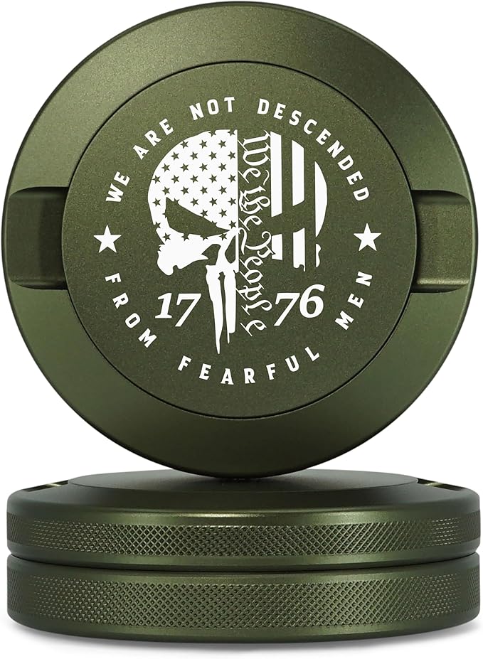 Metal Can | Metal Container for Pouches | Aluminum Used Pouch Storage Tin | Airtight O-Ring Moisture Odor Proof EDC Pocket Tin | Defiance Edition (Forest Green)