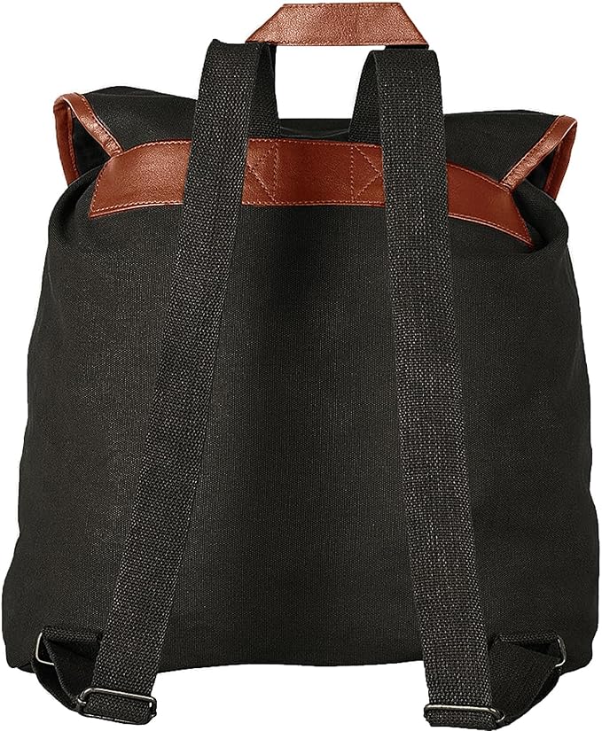Fox Outdoor Products Adventurer Rucksack - Tactical Camping Spacious 25L Vintage Cotton Canvas Backpack with Leather Trim