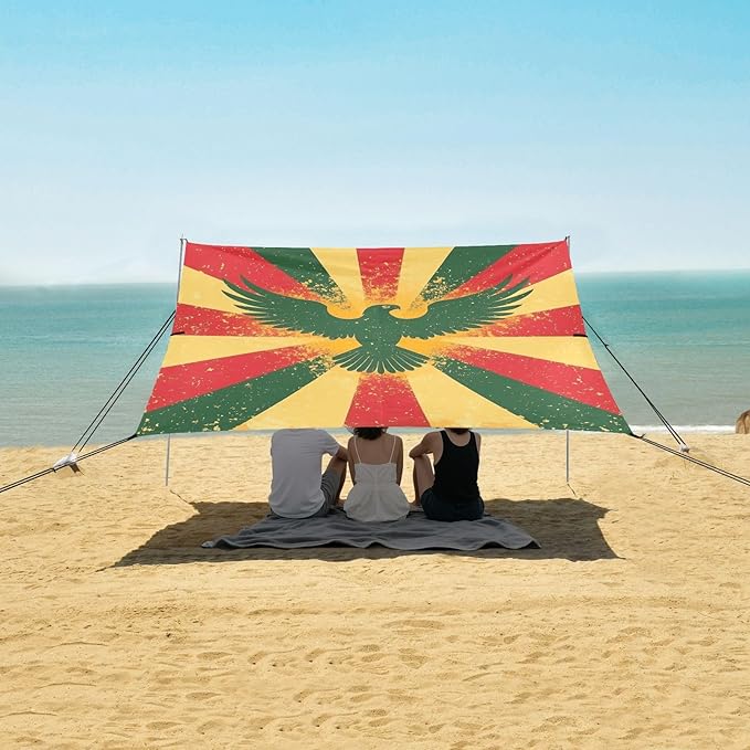 National Vietnam War Veterans Day Army Bird Stable Beach Tent UPF50 Water-Resistant Sun Shelter with Sand Pockets for Camping Trips Fishing Backyard Fun or Picnics