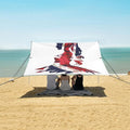 ALAZA British Flag Woman Beach Tent Sun Shelter UPF50+ Protection Beach Shade Canopy w/ 4 Sandbags for Outdoor Camping Fishing Backyard Fun Picnic 10x9 ft