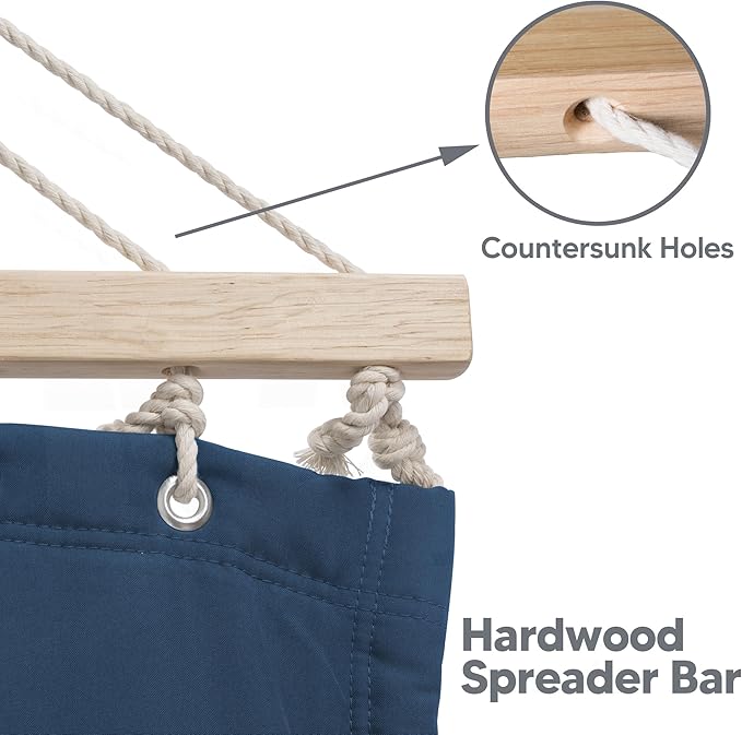 SUNCREAT Hammocks Replacement Hammock for Stand 475 lbs Capacity Two Person Backyard Hammock for Outside Navy