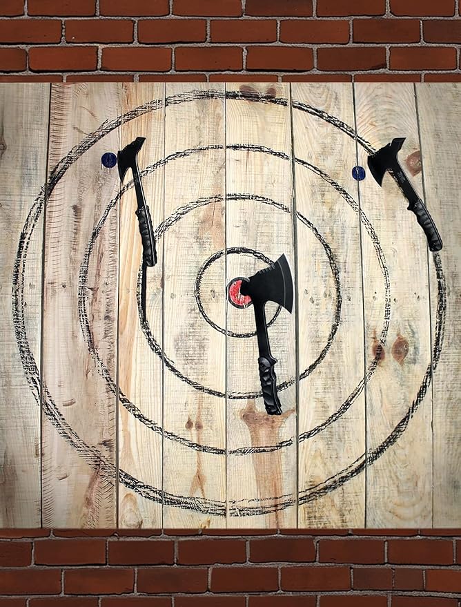 JXE JXO Throwing Axes Overall 10.2in w/ 3.6in Blade Full Tang 420HC Stainless Steel Tomahawk with Spike Design for Hawks Throwing Recreation and Competition