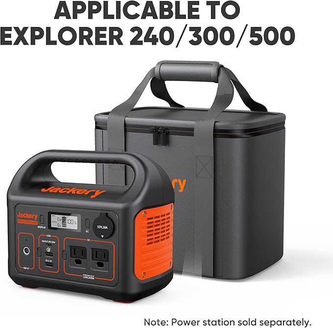 Jackery Carrying Case Bag (S Size) for Explorer 240/240 v2/300/300 Plus/500 Portable Power Station - Black (Power Station Not Included)