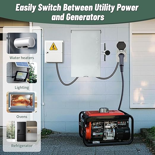 200 Amp Manual Transfer Switch 2/3 Pole 120/240V Transfer Switch for Home Generator 48000W General-Duty Double-Throw Safety Switches NEMA 3R Standards for Outdoor and Indoor