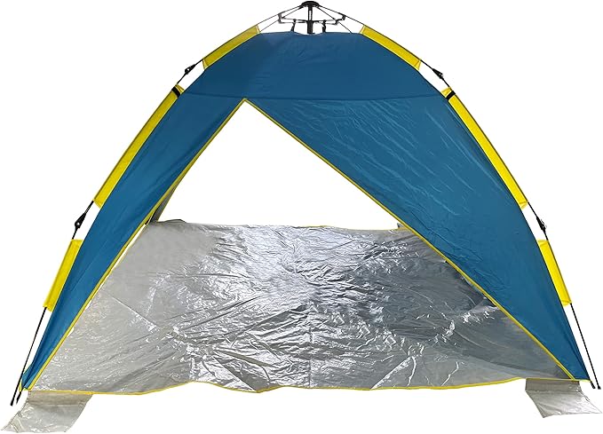Bliss Hammocks BHT-A39-BY Pop-Up Beach Tent w/Carry Bag for Easy Travel Sun Protection &amp Wind Resistant Waterproof Lightweight Durable Blue and Yellow