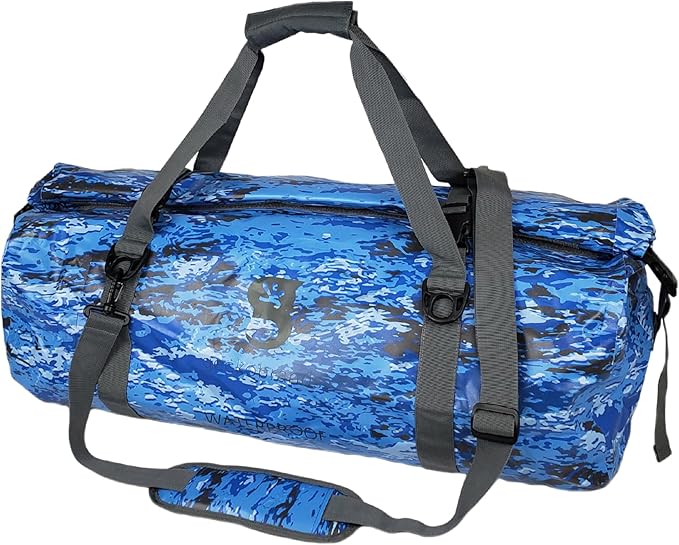 geckobrands Waterproof 50L PVC Duffel – Durable Roll Top Bag for Extreme Conditions