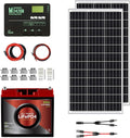 ECI Power 200W 12V Solar Power Kit | 12V 20Ah LiFePO4 Lithium Battery | 200W Mono Rigid Solar Panels 20A MPPT Solar Charge Controller | RV Trailer Camper Marine Off Grid Solar Projects