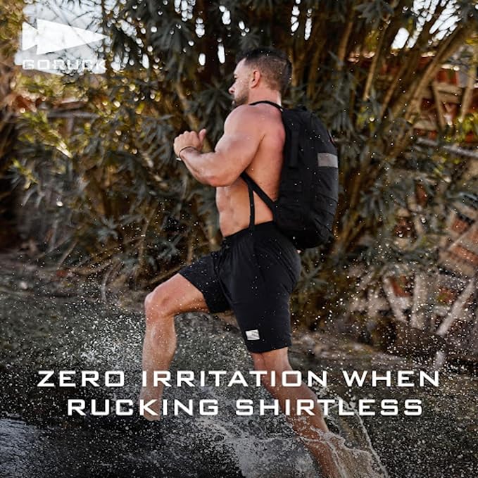 GORUCK Rucker 4.0 20L Black with White Embroidery - Purpose Built Rucking Backpack Military Weight Training Rucksack w/Ruck Plate Pocket and Extra Padded Straps