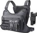 Chest Bag for Men Women Tactical Chest Rig with Holster Sport Chest Pack for Outdoor Running Vest for Hiking Cycling Travel Workouts EDC