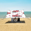 ALAZA Cartoon Fire Truck Beach Tent Sun Shelter Portable Canopy Sunshade for Outdoor Camping Picnics Backyard Fun 10x9 ft