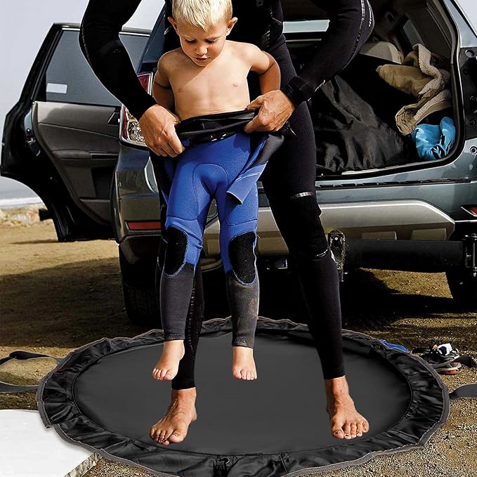 Wetsuit Changing Mat Waterproof Dry Bag with Drawstring Closure Change Mat for Swimming Boating