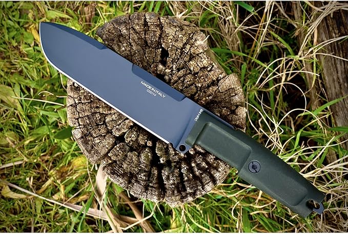 Extrema Ratio - Ontos II S600 (BLACK) Fixed Blade Knife S600 steel blade hardened to 58 HRC black burnished finish paracord-wrapped handle rear striking pommel handcrafted in Italy