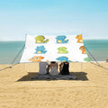 ALAZA Cute Funny Dinosaurs Beach Tent Sun Shelter Portable Canopy Sunshade for Outdoor Camping Picnics Backyard Fun 10x9 ft