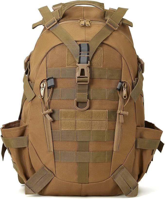 Jungle Leopard 40L Tactical Backpack Men Camping Hiking Bag Reflective Travel Survival MOLLE Climbing Rucksack(T)
