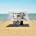 ALAZA White Labrador Wearing Transparent Glasses Beach Tent Sun Shelter Portable Canopy Sunshade for Outdoor Camping Picnics Backyard Fun 10x9 ft