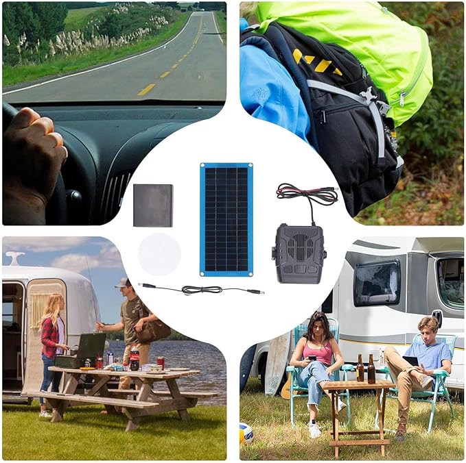 Single Solar Panel Heater Solar Powered Heater Solar Panel Plus Heater 30W Portable Solar Heater with Battery Compartment Winter Warmth for Pet Drying Heating