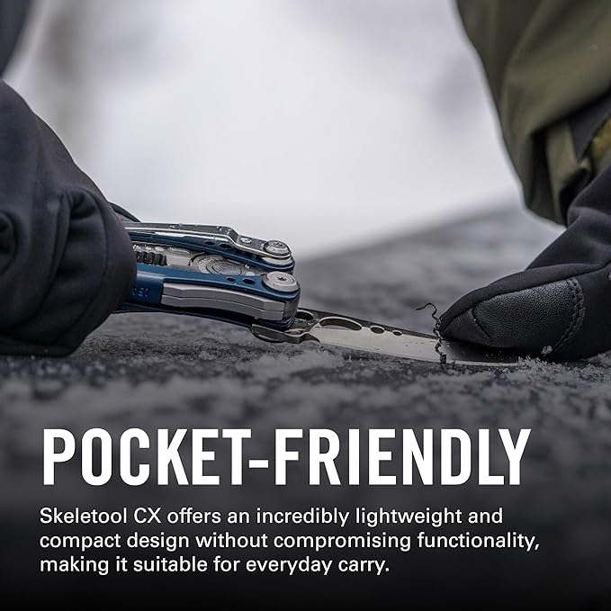 LEATHERMAN Skeletool CX 7-in-1 Lightweight Minimalist Multi-Tool for Everyday Carry (EDC) Home Garden &amp Outdoors Black &amp Silver