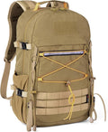 25L Outdoor Tactical Backpack Men's Assault Pack Backpack laptop backpack Waterproof Travel Backpack (Khaki)