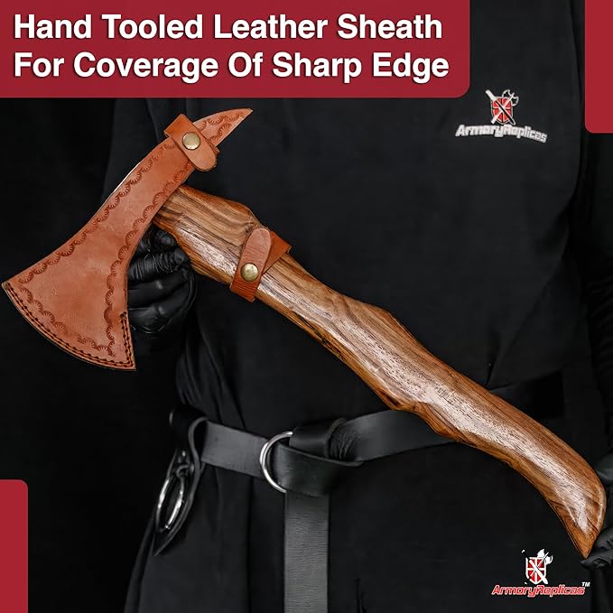 Armory Replicas™ Diamond Miner Pickaxe – 18.25 Hand Forged High Carbon Steel Camping Pickaxe with Sheesham Wood Handle