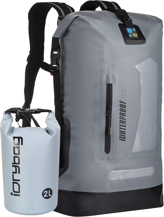 IDRYBAG Waterproof Backpack for Men 20L/30L/40L Floating Dry Bag Kayak Dry Backpack Hiking