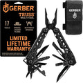 Gerber Gear Truss 17-in-1 Multitool with Pocket Knife and Needle Nose Pliers - Gifts for Men Compact EDC Gear Black with Standard Sheath