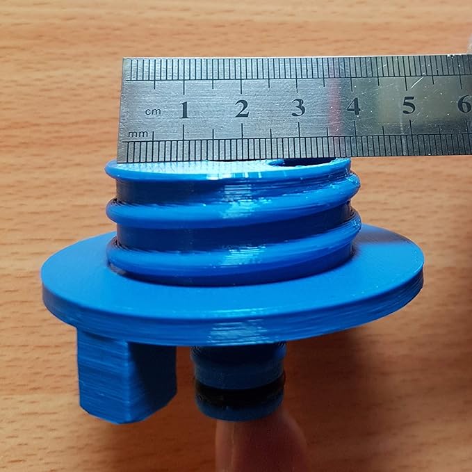 3D Cabin Camper Motorhome Water Tank Filler Cap Hose Connector : Fits Continental Screw Type : White Adapter Blue