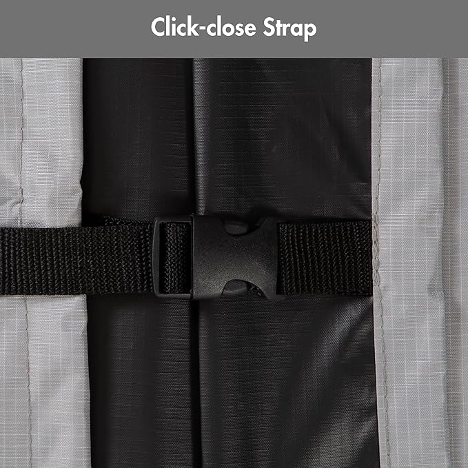 ANOW Upgraded Waterproof Hammock Cover Thickened PU Protective Cover Included Adjustable Buckle Strap for 12FT Hammock Stand Grid Silver Gray