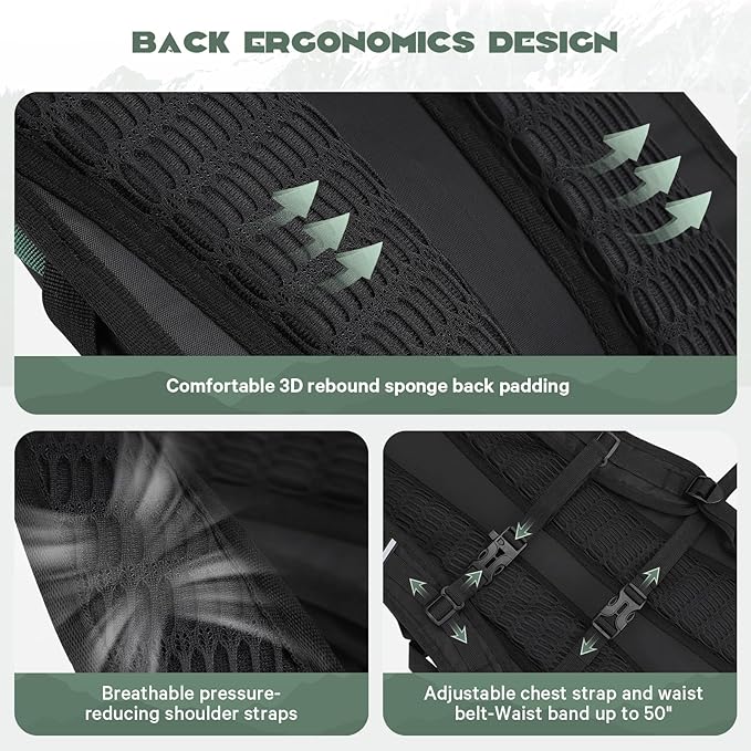 Maelstrom Hydration Hiking Backpack with 2L/3L Water Bladder High Flow Bite Valve Water Backpack Men Women Lightweight Insulation for Hiking Cycling Running Climbing Camping