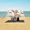 ALAZA Hand Drawn Cute Fawn Deer Poppy Beach Tent Sun Shelter Portable Canopy Sunshade for Outdoor Camping Picnics Backyard Fun 10x9 ft