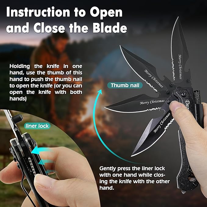 Father's Day Mother's Day Birthday Gift for Men/Women/Him/Her: ALBATROSS Custom Engraved Pocket Knife - Personalized EDC Folding Knife - Outdoor Multitool for Dad Mom Boyfriend Girlfriend Husban