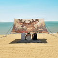 ALAZA Beautiful Deer with Awesome Flowers Cartoon -Seed 1713421452 Beach Tent Sun Shelter Portable Canopy Sunshade for Outdoor Camping Picnics Backyard Fun 10x9 ft