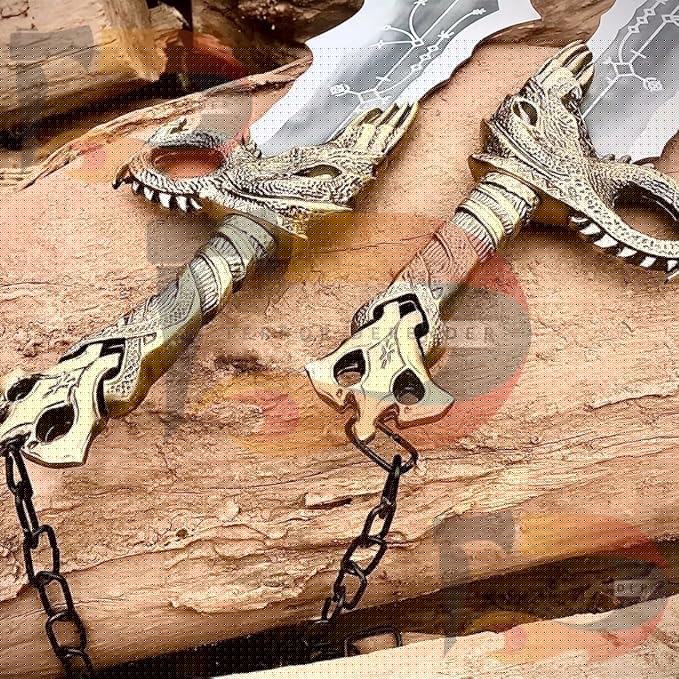 Custom Handmade Cosplay Prop Medieval AxeChaos Blade SwordsThe War Game Props Cosplay Display