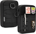 TACTICAL GEEK Block E2.0 EDC Compact Waist Pocket Pouch Multi-Purpose Molle EDC Pouch Gadget Organizer Multi-Purpose Molle Tool Pouch for Multitools Nylon Daily Utility Tool Organizer Bag Black