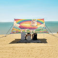 ALAZA Rainbow Llama Floral Beach Tent Sun Shelter Portable Canopy Sunshade for Outdoor Camping Picnics Backyard Fun 10x9 ft