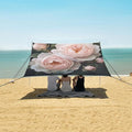 ALAZA Two Large Pale Pink Roses Beach Tent Sun Shelter Portable Canopy Sunshade for Outdoor Camping Picnics Backyard Fun 10x9 ft