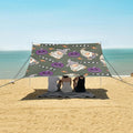 ALAZA Gnome Pumpkin Halloween Beach Tent Sun Shelter UPF50+ Protection Beach Shade Canopy w/ 4 Sandbags for Outdoor Camping Fishing Backyard Fun Picnic 10x9 ft