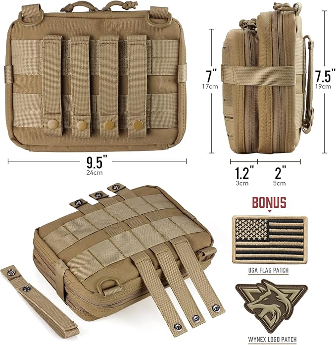 WYNEX Tactical Molle Chest Rig - EDC Chest Pack Recon Kit Bag Utility Pouch Medical Pouch