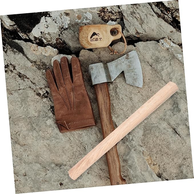 KALLORY 2Pcs Durable Axe Replacement Handles Hatchet Handle for Camping Outdoor Use Comfortable Grip Compatible with Various Axes Essential Axe Accessory